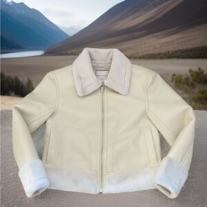 🆕 Bagatelle Faux LeatherJacket Shearling Fully lined Full Zip Pockets Size S